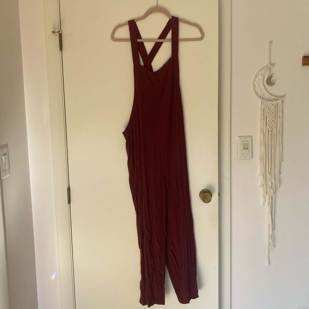Maroon overalls size medium